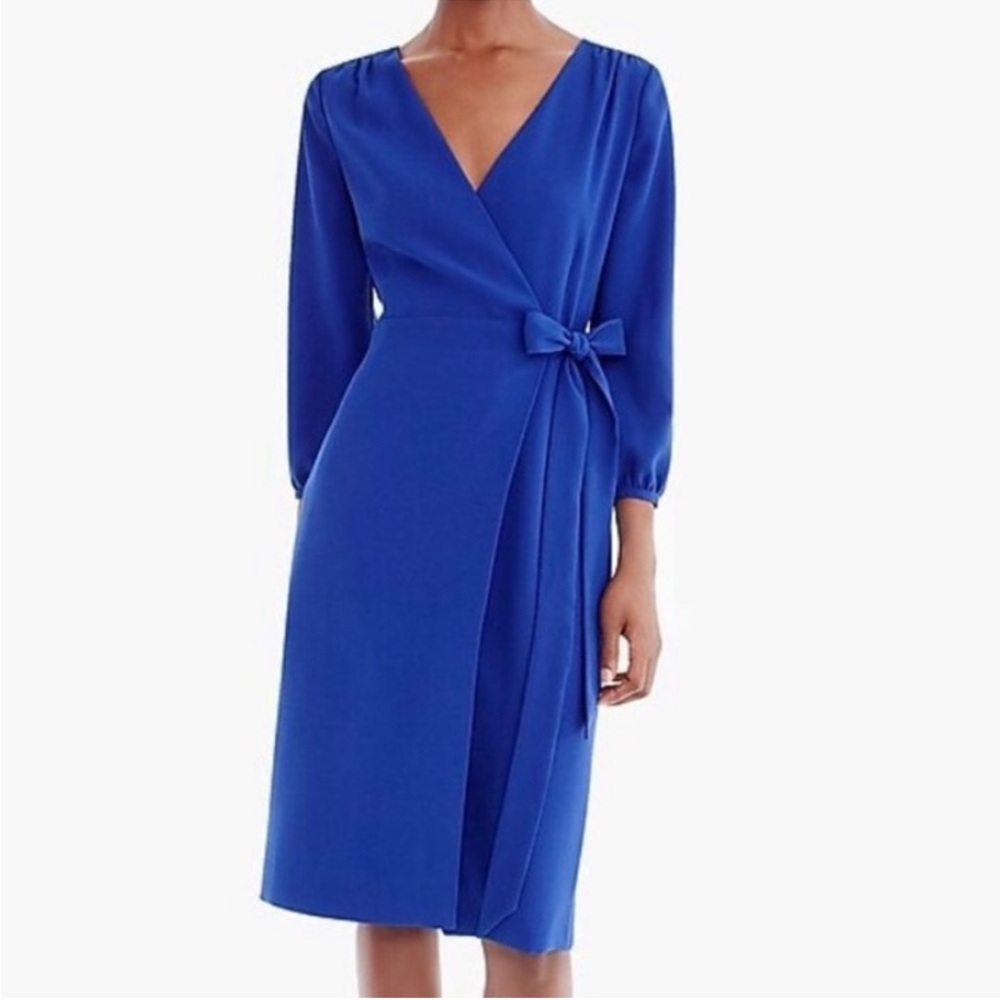 J. Crew Blue Wrap Dress